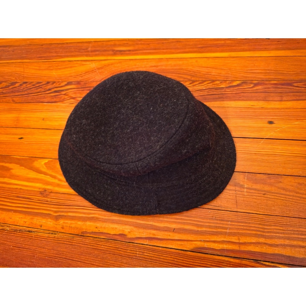 Filson 100% Virgin Wool Packer Hat Charcoal Gray Made in USA Men Medium Lot #6